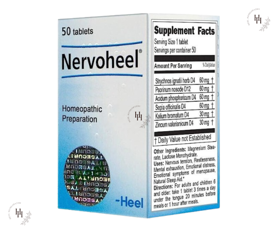Nervoheel N HEEL Homeopathic Solution for Nervousness Overactive Mind 50 Tablets 5 PACK
